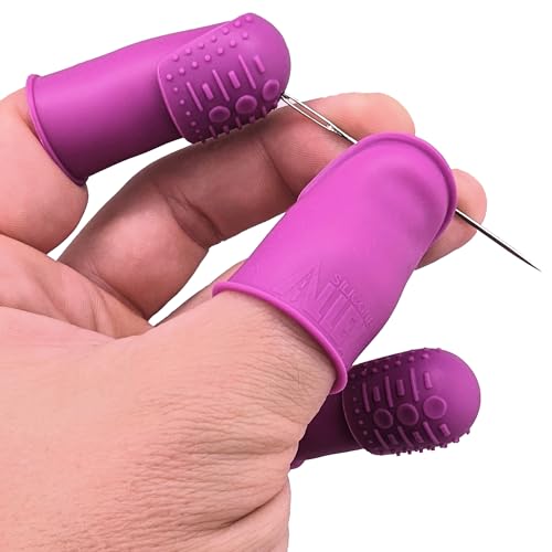 Comfortable Flexible Thimble | THIK-Grip Series | Small (1) - Medium (1) - Large (1) | - color: THIK-Grip Thimbles - ONLY, size: All Sizes Included