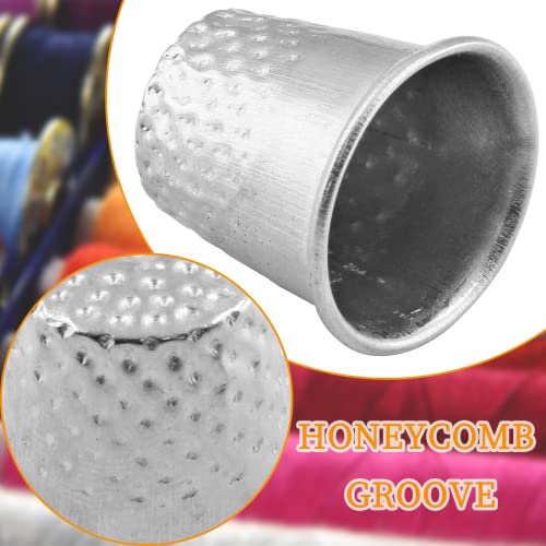 Coufce 30 Pcs Silver Metal Sewing Thimble - color: silver