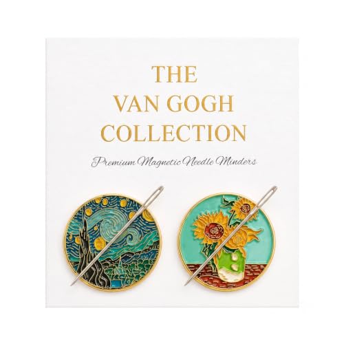 2 PCS Van Gogh Needle Minder Magnet Set for Cross Stitch & Needlepoint Art