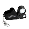 Jiusion 30X 60X Portable LED Lighted Jewelry Magnifier Dual Lens Eye Loupe - color: Black, size: Single Pack