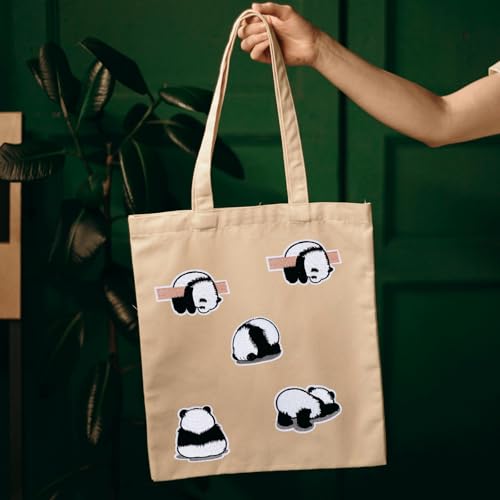 16PCS Panda Embroidered Patches, Iron On Sew On Appliques for Clothes DIY - color: Panda