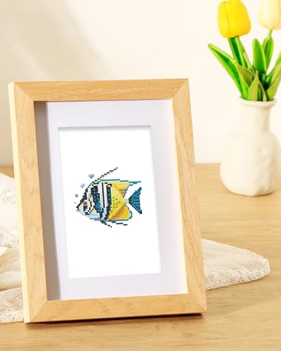 PeakLuv Small Diamond Art Kits Fishes Mini Diamond Painting Kits for Adults - color: Sea Animals