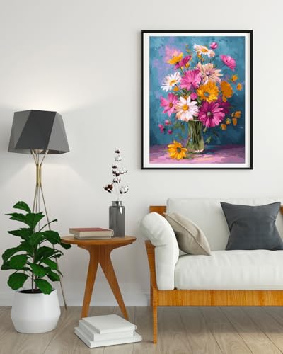 Moohue 14 ct Counted Cross Stitch Kits for Adults Flowers Cross Stitch Patterns Stamped Printed Cross Stitch Kits (Flowers 9) - color: Flowers 9