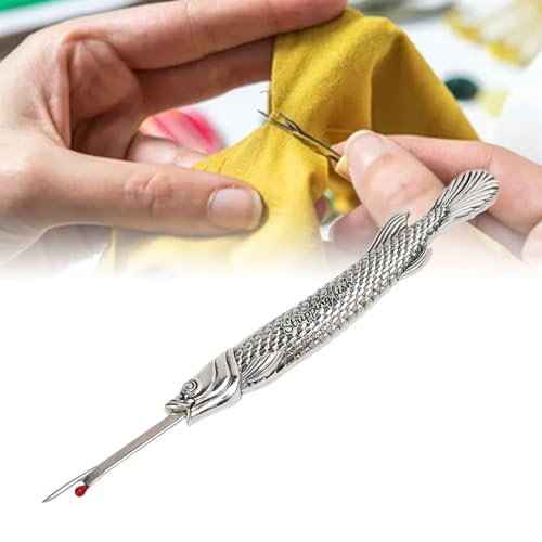 Keenso Multifunctional Sewing Seam Ripper Retro Zinc Alloy and Steel Scissor Tool for Fabric Cutting and Tag Removal, for Needlework Enthusiasts (Silver) - color: Silver