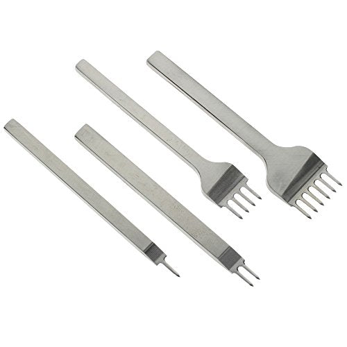 BIGTEDDY - Leather Working Tools and Supplies with Leather Tool Box Prong Punch Edge Beveler Wax Ropes Needles Perfect for Stitching Punching Cutting Sewing Leather Craft Making