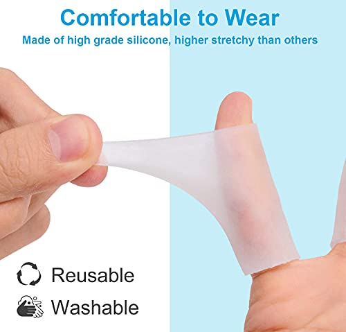 Sumifun Finger Sleeves, 8PCS Gel Thumb Finger Tubes for Arthritis, Trigger Finger Pain, Silicone Fingers Protector for Golf, Basketball, Golf, Rugby, Cracked Finger - color: 4pair(8pcs)
