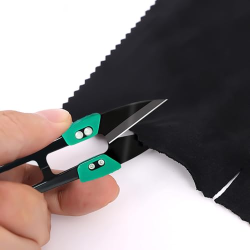4Pcs Sewing Scissors Fabric Scissors Yarn Thread Cutter Embroidery Crochet Scissors Small Snips Trimming Nipper Thread Snips Pruning Shears for DIY Projects,Crafts,Garden,Bonsai - color: 4p-black