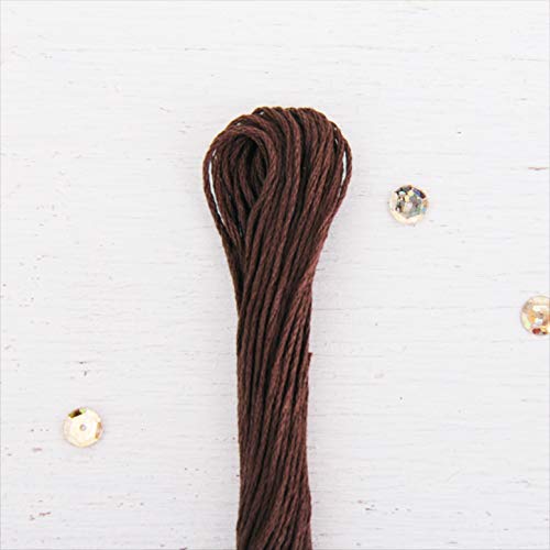 12 Skeins ThreadArt Cotton Embroidery Floss, Coffee Brown - color: Coffee Brown