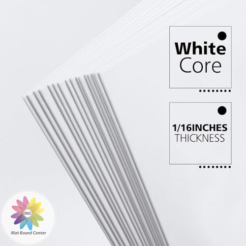 Mat Board Center 10 Pack Uncut Mat Boards, 5x7 White Matboards - size: 5x7