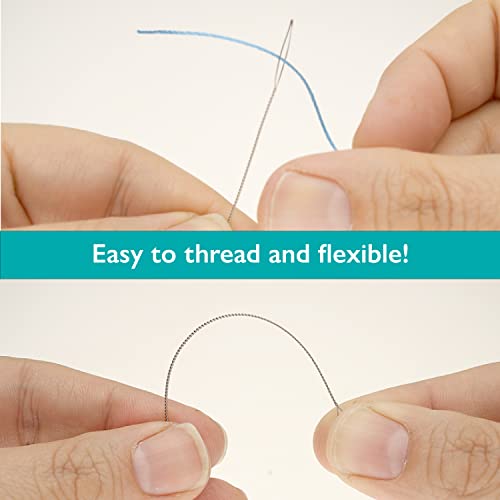 The Beadsmith Basic Elements Collapsible Eye Needles – 2.5 Inch Long – Flexible Twisted Wire – Large Eye, Easy to Thread – 4 Heavy Needles - size: Heavy - 2.5" Long - 4 Needles