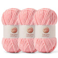 Chenille Blanket Yarn for Crocheting Size 5 Bulky Yarn 3 Pink - color: 3 Pink
