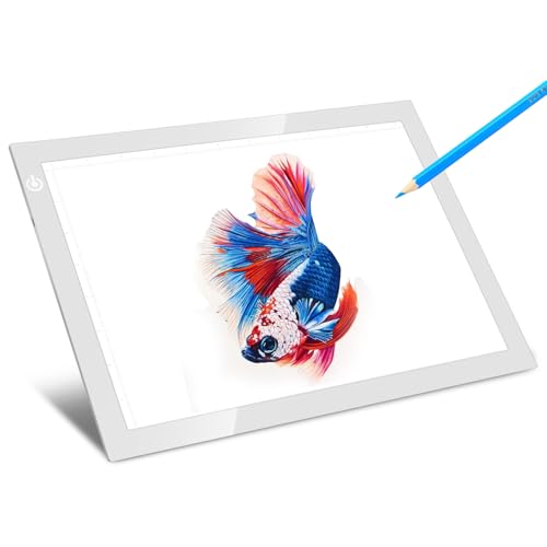 LitEnergy Portable A4 LED Copy Board Light Tracing Box, Silver Ultra-Thin Adjustable USB Power Artcraft LED Trace Light Pad for Tattoo Drawing, Streaming, Sketching, Animation, Stenciling - color: SILVER, size: 8.3 x 11.7 inches