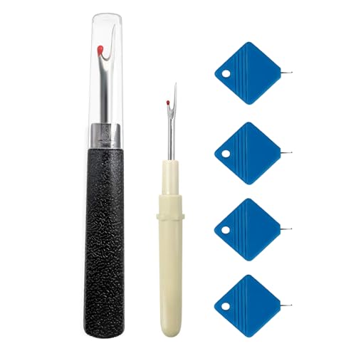 Kesttenn Needle Threaders & Seam Rippers Set, Blue - color: Blue