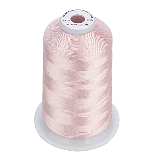 Simthread - 33 Selections - Various Assorted Color Packs of Polyester Embroidery Machine Thread Huge Spool 5500Y for All Sewing Embroidery Machines - 3 Flesh Colors - color: 3 Flesh Colors