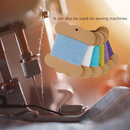 Darning Thread,Wool Embroidery Thread 50m Each Spool X 20Pcs,Darning Wool Blend Thread for Embroidery, Hand Sewing DIY,Machine Sewing,42S/2 (Colour B) - color: colour B