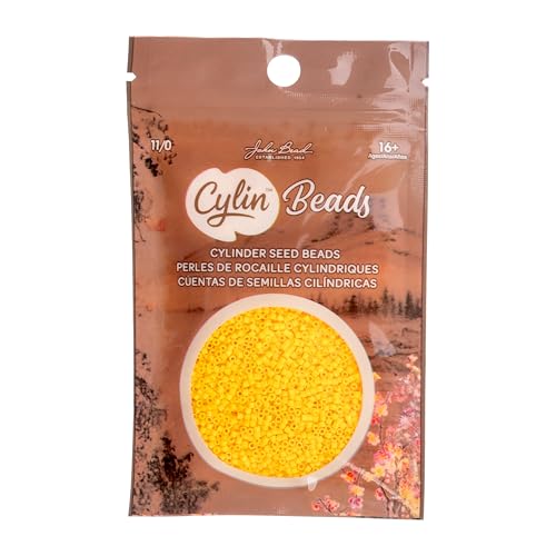 John Bead 25g Cylin Beads Opaque Butterlight Matte 11/0 Glass Cylindrical Seed Beads for Jewelry Bracelets Necklaces Earrings Making Embroidery - color: Opaque Butterlight Matte