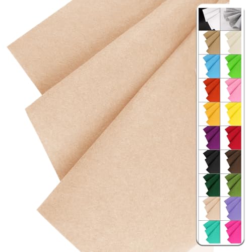 IONTACH 36" X 36" Stiff Felt Fabric 1.2mm Thick (Apricot Nude) - color: Apricot Nude, size: Stiff - 36" X 36"