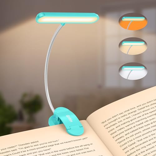 Gritin Rechargeable Book Light for Reading in Bed with 19 LED - color: Blue