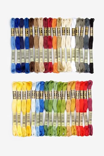 DMC 117F25HDC Embroidery Floss Pack 8.7yd, Home Decor 36/Pkg - color: Multicolor, size: 8.7 Yards (36 skeins)