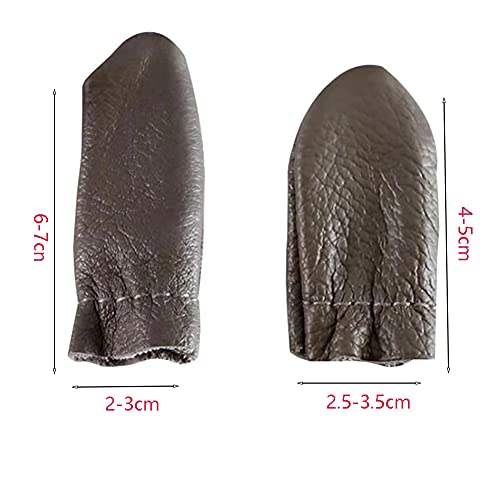 SUKPSY 3 Pairs Leather Finger Protector Thimble Hand Sewing Thimble Finger Guards Pads for Hand Craft Sewing Needlework Needle Felting Knitting(Random Color)