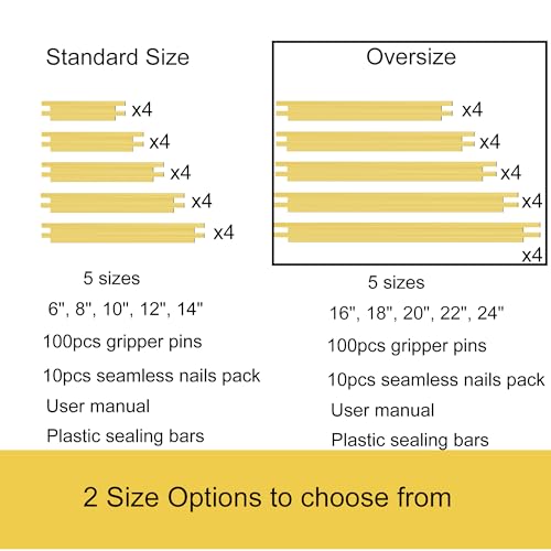 ECOIOU 20 Stretcher Bars 5 Oversize Size for Needlepoint Art - size: OverSize (16"+18"+20"+22"+24")