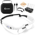 Magnifying Glasses with Light 1.5X-5.0X Magnification Acrylic Lens - color: White Magnifying Glass With Carry Case