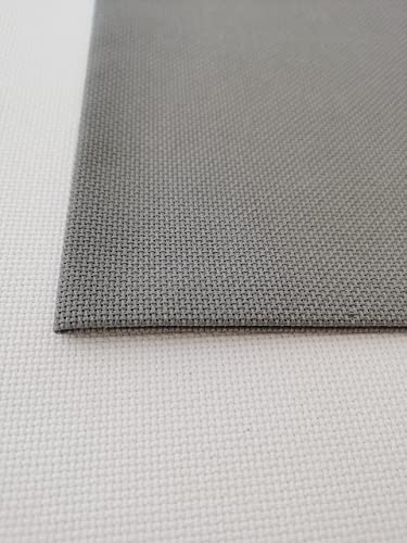 KCS 4/6 pc of 12" x 18" 18CT Counted Cotton Aida Cloth Cross Stitch Fabric (4 pc, Medium Grey) - color: Medium Grey, size: 4 pc