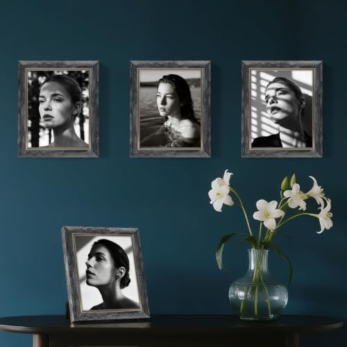 XUANLUO 8x10 Picture Frames Set of 4,Rustic Retro Photo Frame(Grey) - color: Grey-4pcs, size: 8 x 10 inch