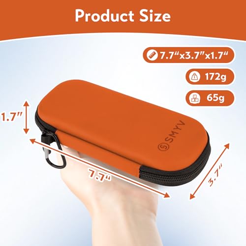 SMYV Insulin Cooler Travel Case with 2 TSA Approved Ice Packs, Orange - color: Hard Orange