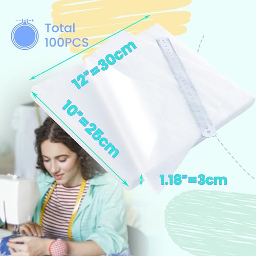 Craftido 12"x10" 150 Sheets No Show Mesh Embroidery Stabilizer Backing - size: 10"x12" 100sheets