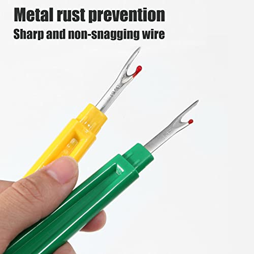 14 Pcs Sewing Seam Rippers, 2 Big and 2 Small Handy Stitch Ripper Sewing Tools with Embroidery Removal Tool, Tape Measure, Needle Threaders, Thimbles for Sewing Crafting Thread Removin - color: Multi-Color