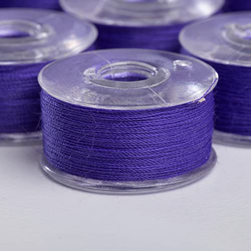 Sew Great Sewing Machine Prewound Bobbin 60 Weight Polyester Thread 12-Pack #499 Rodeo Queen Purple - color: Rodeo Queen