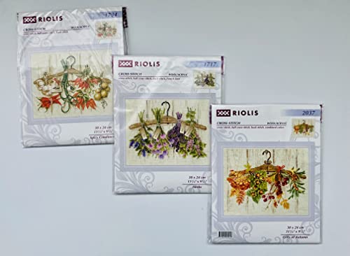 RIOLIS 1717 Herbs Counted Cross Stitch Kit 11.81 x 9.45 in - style: Herbs 1717