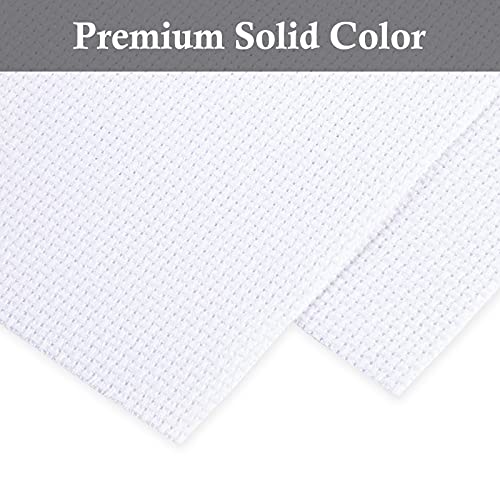 Aida Cloth Big Size 11 Count, White Cross Stitch Fabric, 39 inch by 60 inch - size: 11 count 39"x60"
