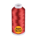 Simthread Rayon Embroidery Thread 5500 Yards, 40wt 100% Rayon Viscose for Commercial and Domestic Machines - Red 1147 - color: Red1147