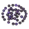 AD Beads Natural Gemstone 8mm Round Loose Beads Big Hole 2.5mm Sized 40pcs (Purple Tiger's Eye) - color: Purple tiger's eye