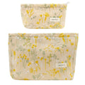 getgto 2 Pcs Makeup Bags, Large Cosmetic Bag Travel Toiletry Bag - color: Yellow