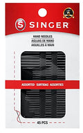 SINGER 01125 Assorted Hand Needles - Betweens, Chenille, Darners, Embroidery, Sharps & Tapestry, Assorted Sizes, 45-Count, - size: 45 - Count