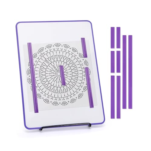 BABYSHEEP Knitting Pattern Holder with 8 Replacement Magnets - color: Purple