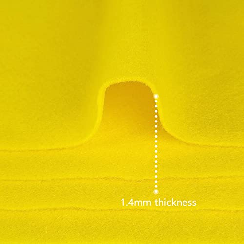 Jtnohx Color Felt Fabric Soft Felt Sheets for Crafts Light Yellow 20Pcs - color: Light Yellow
