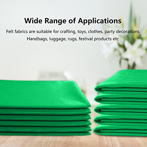 Jtnohx Color Felt Sheets 1 Square Yard Craft Felt Fabric Green 1.4mm - color: Green
