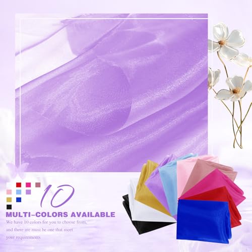 VACVELT Light Purple Sheer Organza Fabric by The Yard 60" Wide (1 Yard) - color: Light Purple, size: 1 Yard