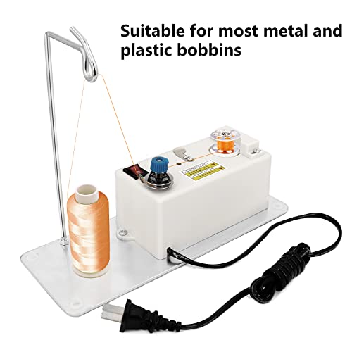 SolidGnik Bobbin Winder, Automatic Bobbin Winder for Sewing with 10PCS Metal Bobbins Suitable for Domestic and Industrial Sewing Machines