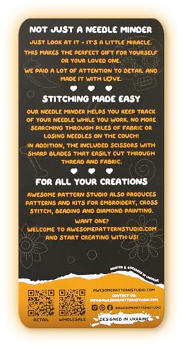 Awesome Pattern Studio Needle Minder Set - Skeleton Head Magnetic Needle Minder + 2 Needle Threaders + Crane Scissors. Enamel Pin for Cross Stitch, Embroidery and Craft - size: Skeleton Head Set #2