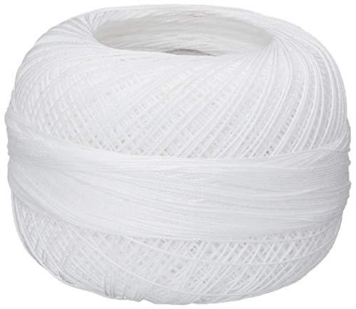Handy Hands Lizbeth Egyptian Cotton Crochet Thread, Tatting Thread, and Knitting Lace Thread Lace Size 80 (10 grams 184 yards) – HH80601, Snow White - size: Size 80/184 yards