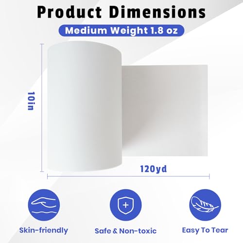 HORHIZA Tear Away Embroidery Stabilizer 10"x 120 Yd Roll - size: 10"x120 yds