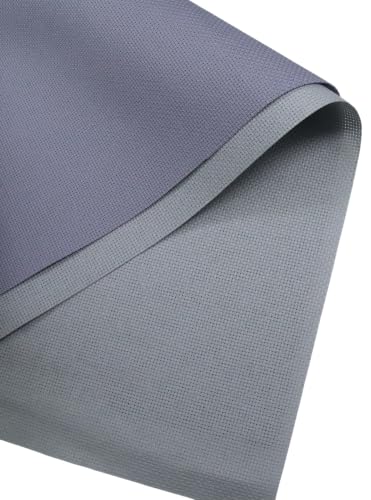 KCS 2 pc of 15" x 18"(38cmx45cm) 16 Count Cross Stitch Cotton Aida Cloth Needlework Fabric Box (Light Grey+Light Steel Grey,16CT) - color: Light Grey+light Steel Grey, size: 16CT
