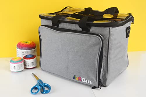 ArtBin Needleworks Project Bag, Portable Craft Tote, Grey - color: Gray, style: Needleworks Project Bag