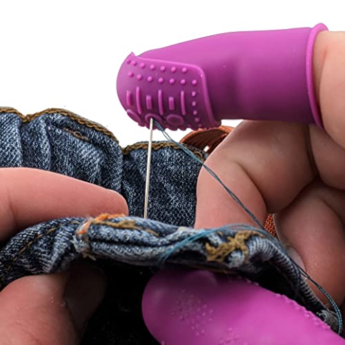 Comfortable Flexible Thimble | THIK-Grip Series | Small (1) - Medium (1) - Large (1) | - color: THIK-Grip Thimbles - ONLY, size: All Sizes Included