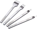 Aiskaer Leather Stitching Punch Set, Diamond Chisel Tools, 3mm White Steel 1/2/4/6 Prong for Leather Craft DIY - size: 3mm